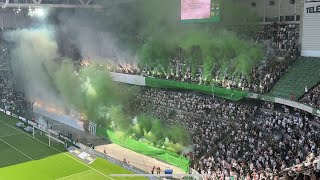 HAMMARBY  Aik 21 2024 MÄKTIGT HALVTIDS PYRO [upl. by Haerb]