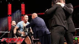 Randy Orton defies The Authority Raw October 27 2014 [upl. by Nnahgiel]