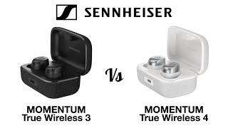 Sennheiser Momentum True Wireless 3 vs Momentum True Wireless 4  Compare Specifications  Features [upl. by Kendra]