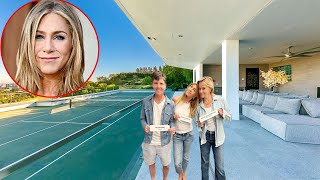 Exploring Jennifer Anistons Mansion  Net Worth Fortune Car CollectionExclusive [upl. by Janine]