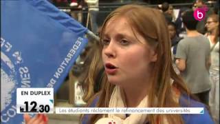 Manifestation à lULB pour un enseignement de qualité [upl. by Adnalue]