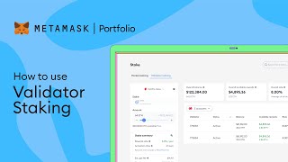 How to use Validator Staking on MetaMask Portfolio [upl. by Hazlip119]