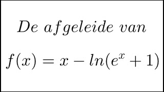 Een quotlnfunctiequot differentiëren met de kettingregel [upl. by Ennaitsirk]