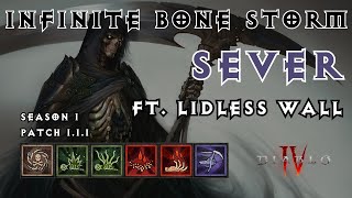 Sever Necromancer Tier 100 Deathless Speedrun  Infinite Bonestorm Lidless Wall Variant [upl. by Hedwig]