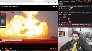 Hasan Reacts to SpaceX SN10 Landing and Explosion [upl. by Kirsch]