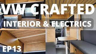 VW Crafter Camper Van EP13 Electrics and Interior inc dog kennels [upl. by Almira524]