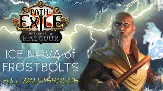 【Path of Exile】Ice Nova of Frostbolts Hierophant  Build Walkthrough  325 [upl. by Herrod]