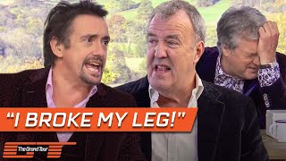 Clarkson and May Tease Richard Hammond About His Rimac Crash  The Grand Tour [upl. by Nylirehs]