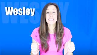 Name Game Song WESLEY  Learn to Spell Your Name WESLEY Pattys Primary Songs [upl. by Herod]