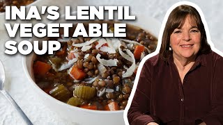 Ina Gartens 5Star Lentil Vegetable Soup  Barefoot Contessa  Food Network [upl. by Boys]