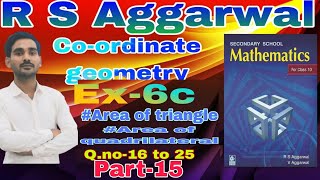 Rs aggarwal cbse Class 10th mathematics exercise6cCoordinate geometry Qno16 to 25 maths [upl. by Tansey967]