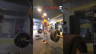 Deadlift 110kg Fail🏋️‍♂️trending motivation shortsfeed bodybuilding [upl. by Jehovah]