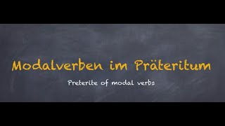 A2 modalverben im präteritum [upl. by Rycca]