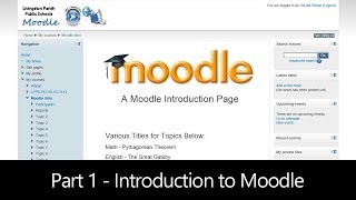 Part 1  Introduction to Moodle  An Online Classroom Moodle How To [upl. by Adnamahs]