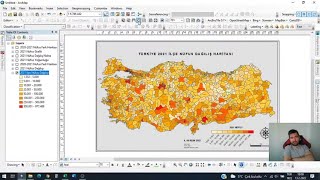 ArcGIS Tematik Harita Nasıl Yapılır TÜİK Nüfus [upl. by Marrilee]