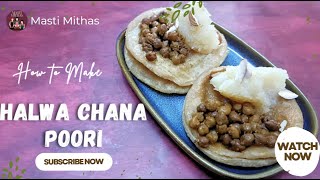 Halwa Chana Poori  Halwa Chana Recipe Navratri Special [upl. by Beryle]