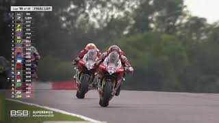 2023 Bennetts British Superbikes  RD5  Snetterton  Race 3 last lap [upl. by Woodhouse558]