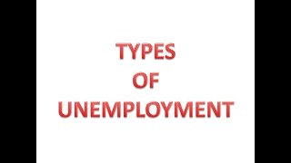 TYPES OF UNEMPLOYMENT  HINDI [upl. by Kosiur]