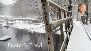 Fosters Pond Windham NH Hiking in the snow [upl. by Calli]