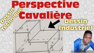 Perspective cavalière en dessin technique dessin industriel indiamaroo movies [upl. by Demetri344]