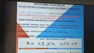 Practical Training7 Brief explanation of Incoterm  ExWorksFCAFAS and FOB [upl. by Odnam711]