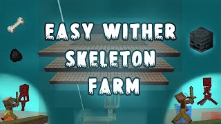 Easy Wither Skeleton Farm Minecraft [upl. by Devon]