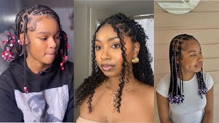 20 🥰 BEAUTIFUL SHORT BOX BRAIDS HAIRSTYLES [upl. by Subak615]