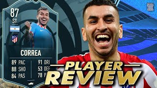 87 LA LIGA PLAYER OF THE MONTH CORREA REVIEW POTM CORREA  FIFA 22 ULTIMATE TEAM [upl. by Nereids908]