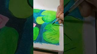 Lotus pond painting 🎨 Sonalitiwari26 shorts youtube watercolor [upl. by Namwen]