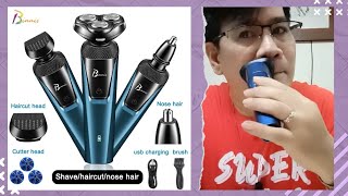 3 IN 1 ELECTRIC SHAVER FOR MEN UNBOXING AND REVIEW [upl. by Sonnnie]