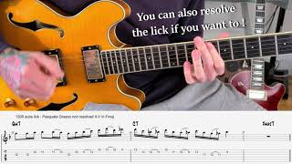 Jazz Guitar Lick Lesson in the style of Pasquale Grasso  1300 Subs Lick [upl. by Mayrim930]