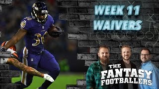 Fantasy Football 2016  Week 11 Waivers Eric Dickerson Streams of the Week  Ep 308 [upl. by Annelak]