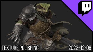 3D Character Sculpting  Marco Plouffes Twitch Stream of 20221206  Texture Polishing [upl. by Dragoon]