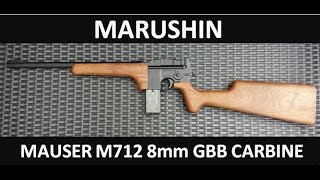 Marushin Mauser M712 Carbine 8mm Blowback Review Airsoft [upl. by Gilburt23]