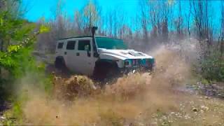 Huge 38 inch Tires vs Small Mud holes  Hummer H2 OffRoad [upl. by Eiznekam]