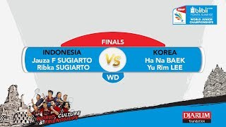 WORLD JUNIOR CHAMPIONSHIPS 2017  WD FINALS  SUGIARTOSUGIARTO INA vs BAEKLEE KOR [upl. by Aken]