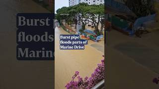 Flooding in Marine Drive caused by burst underground water pipe [upl. by Farland]