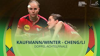 KaufmannWinter  ChengLi I Achtelfinale Doppel I WM 2023 in Durban [upl. by Drapehs]