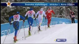 Charlotte Kalla  Beitostölen 2009  stafett 4x5 km hela loppet [upl. by Gavan]