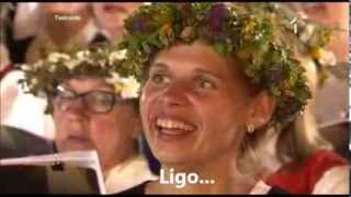 Latvian Song Festival  quotLīgoquot Sway ENGLISH translation  subtitles [upl. by Elleinwad]