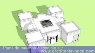 plan maison orientale 3D 134 [upl. by Atsirt683]