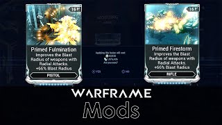 Warframe  Primed Fulmination amp Primed Firestorm [upl. by Neelrihs]