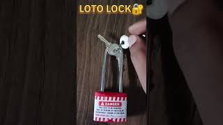 LOTO LOCK  What is loto in hindi shorts electrical [upl. by Honniball]