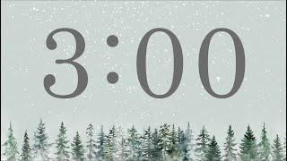 3 Minute Winter Forest Timer Piano Tones at End [upl. by Obed]