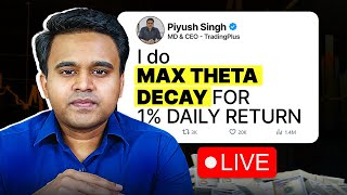 5000 DAILY RETURN  MAX THETA DECAY STRATEGY  LIVE TRADING  TRADING PLUS  livetrading [upl. by Radack80]