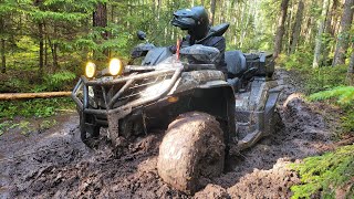 Cfmoto cforce 1000  Canam  Kawasaki Deep mud and water [upl. by Abekam]