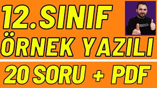 12sınıf matematik 1dönem 1yazılı 20 SORULUK YAZILI  2024 12sınıf matematik yazılı logaritma pdf [upl. by Eynobe605]