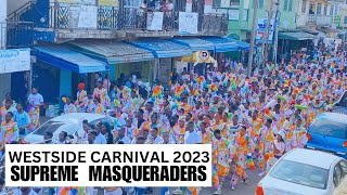 Supreme Masqueraders 26th December Massive Westside Carnival 2023 Street Performance [upl. by Ioved684]