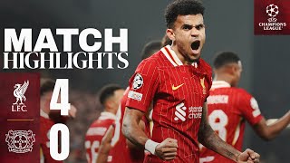 Luis Diaz HATTRICK Liverpool 40 Bayer Leverkusen  Champions League Highlights [upl. by Wharton449]