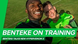 Christian Benteke what are your favorite exercises  Interview with Benteke [upl. by Wolcott113]